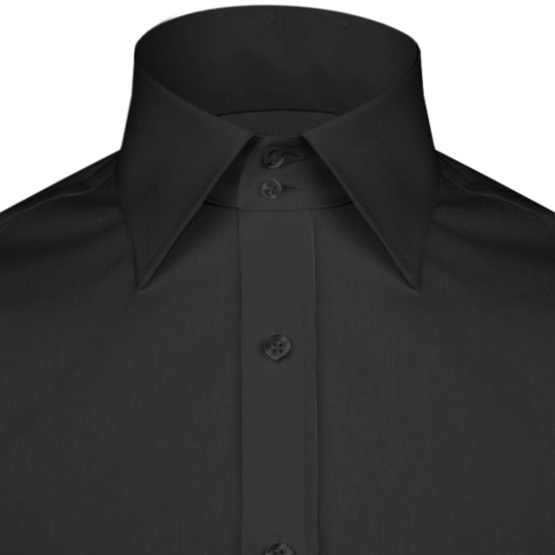 knee length dresses for ladies Black Crystal Dress Shirt main image 0