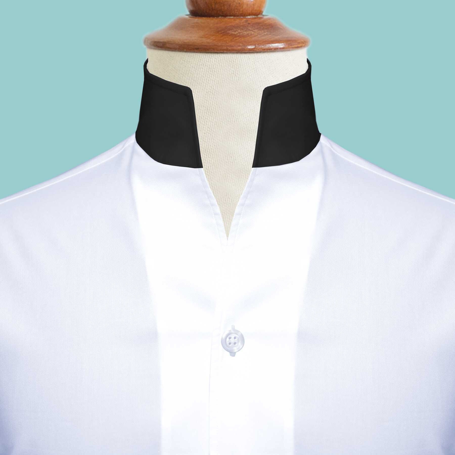  Men's High Collar, High Open Collar, White Shirt, Tall Neck  Collar, Wedding Party Shirt, Buttonless V Neck Collar (as1, Neck_Sleeve,  15_Point_5, 33, 34) : Clothing, Shoes & Jewelry