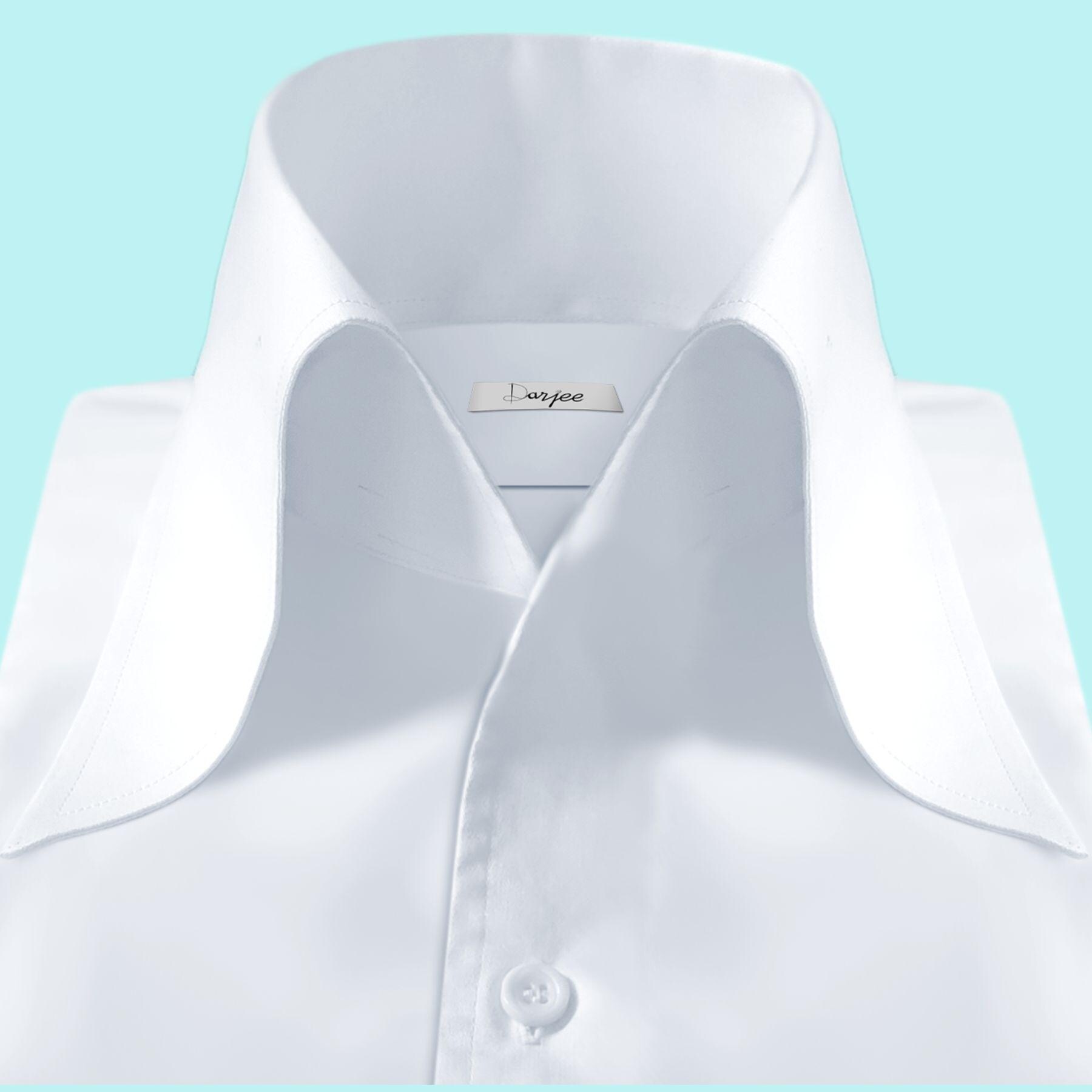 One Piece Cooper Collar Shirt for Men's Long Pointed Button