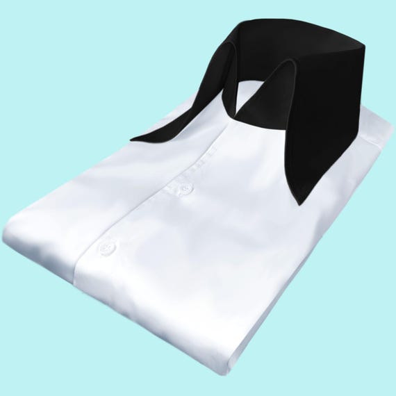 One Piece Cooper Collar Shirt for Men's Long Pointed Button