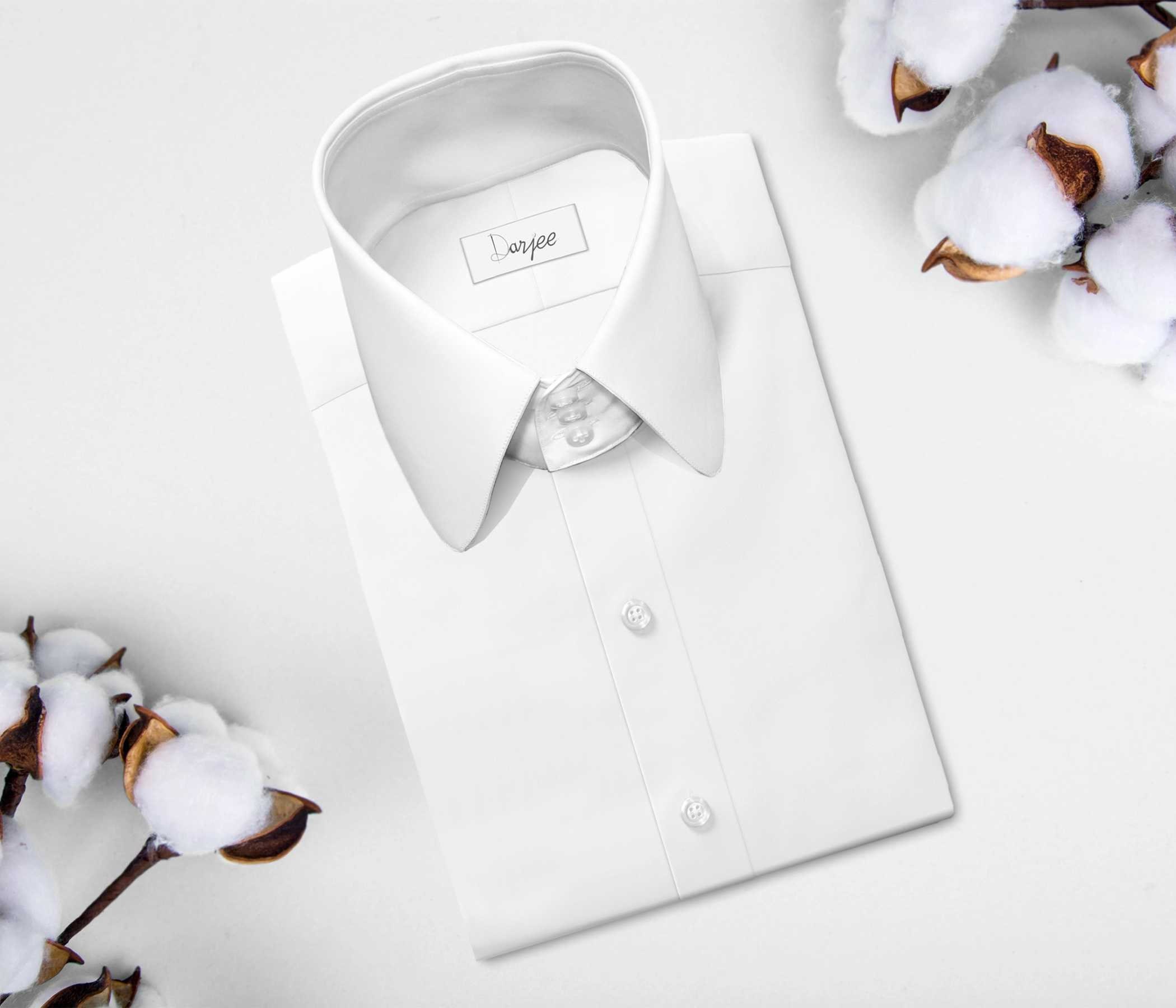 White Mens High Collar Shirt Penny Collar Shirt Round 3 White Mens High Collar Shirt Penny Collar Shirt Round 3