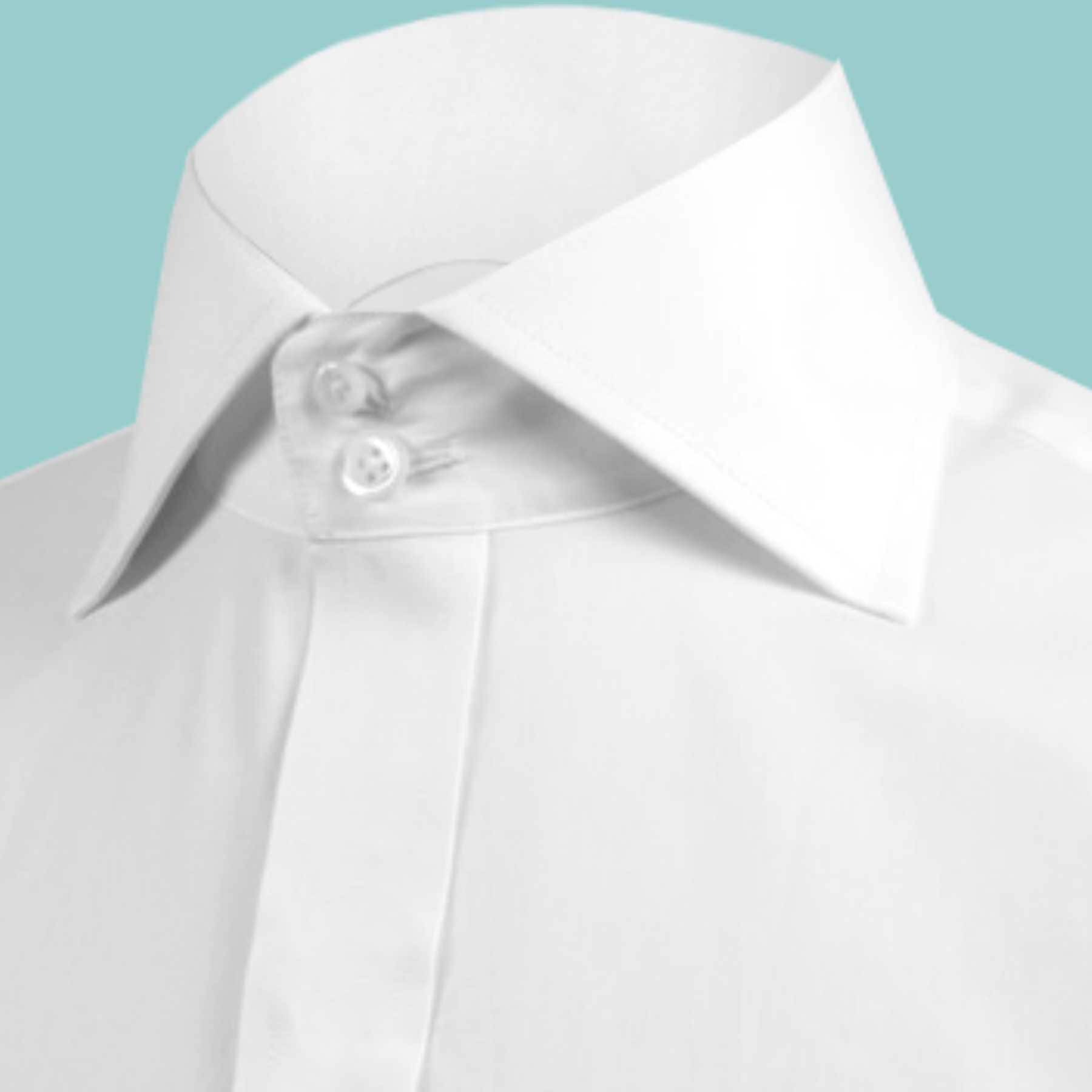 Spread High Collar Shirt Gift For Men 2 Buttons Stiff High Neck Pointed Collar White Shirt Kent Windsor Hidden Placket Cotton Shirt Collar Spread High Collar Shirt Gift For Men 2 Buttons Stiff High Neck Pointed Collar White Shirt Kent Windsor Hidden Placket Cotton Shirt Collar