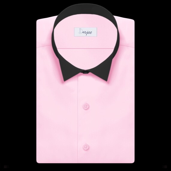 black and pink dress shirt Pastel Pink Casual Checks-Plaid Premium Cotton Button-Down Shirt For Men main image 0