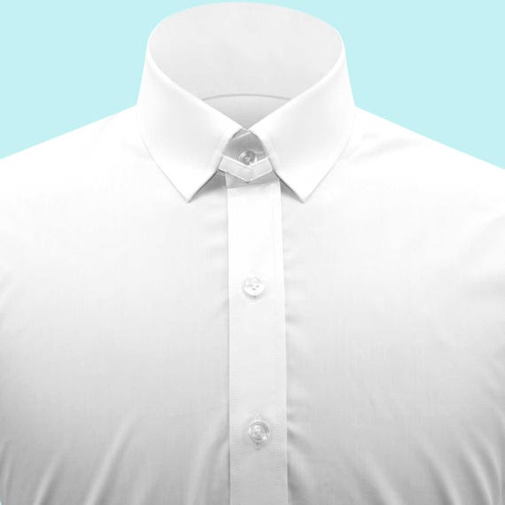 collar tabs dress shirt Factor's Tab Collar Dress Shirt in Blue/White Chambray