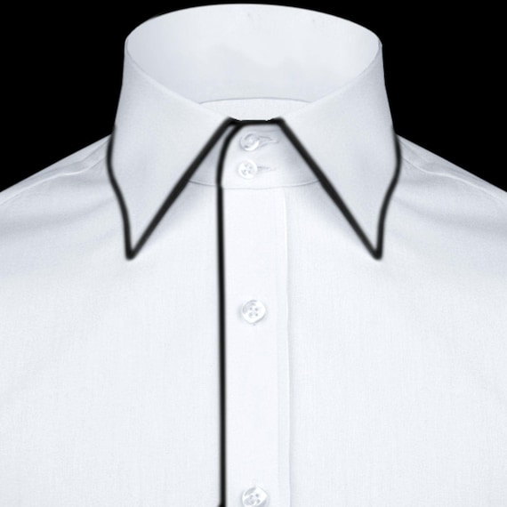 dress shirts with high second button 2 Button Collar - Shirts