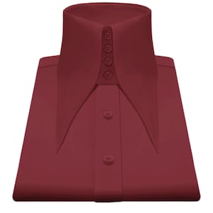 burgundy dress shirt big and tall Big And Tall Solid Color Men's Plus Size Men's Suits For Big Guys Burgundy / 56 Regular main image 0