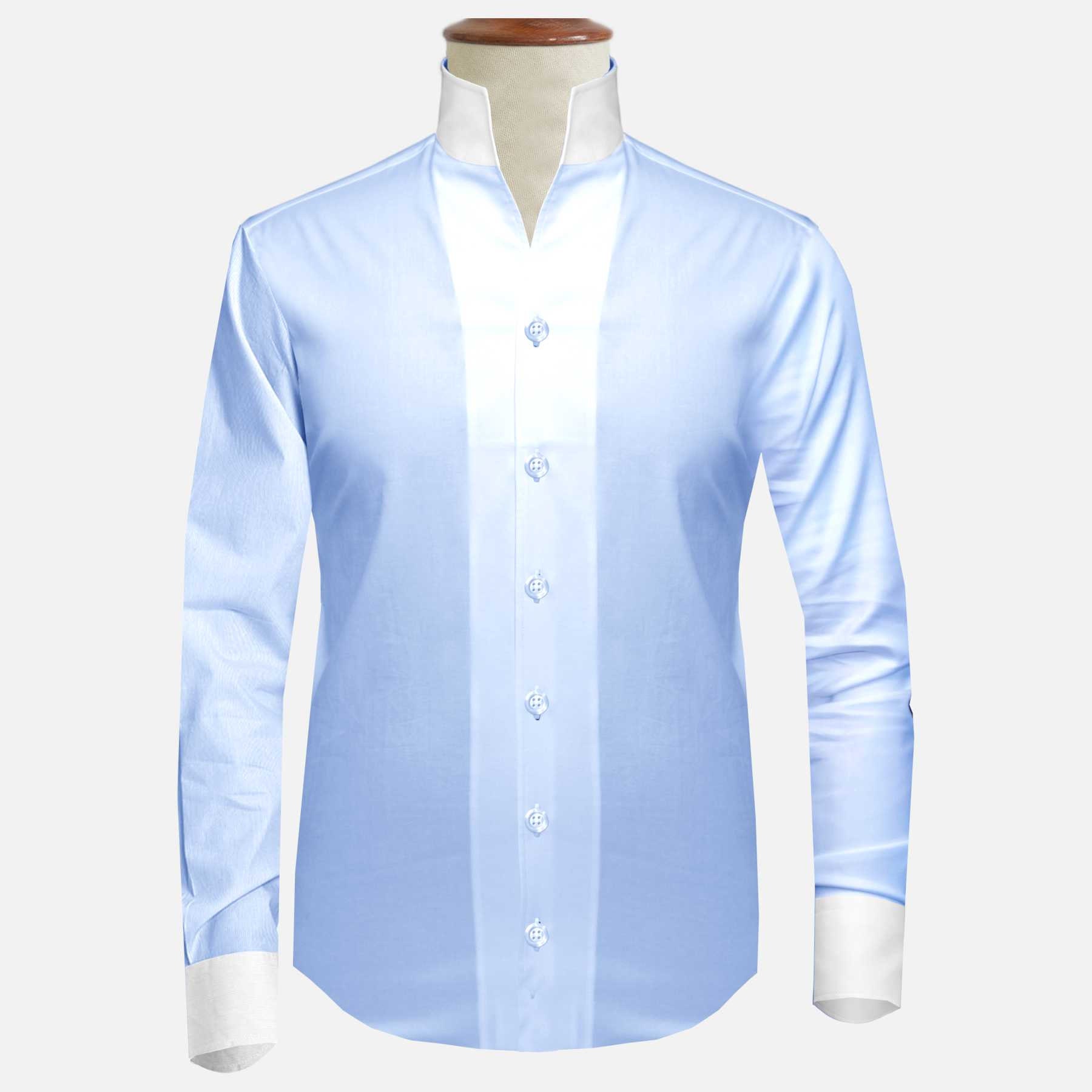 トップス Stripe Jacquard Open-Collar Shirt - blue STRIPED JACQUARD SHIRT - Blue | ZARA United States