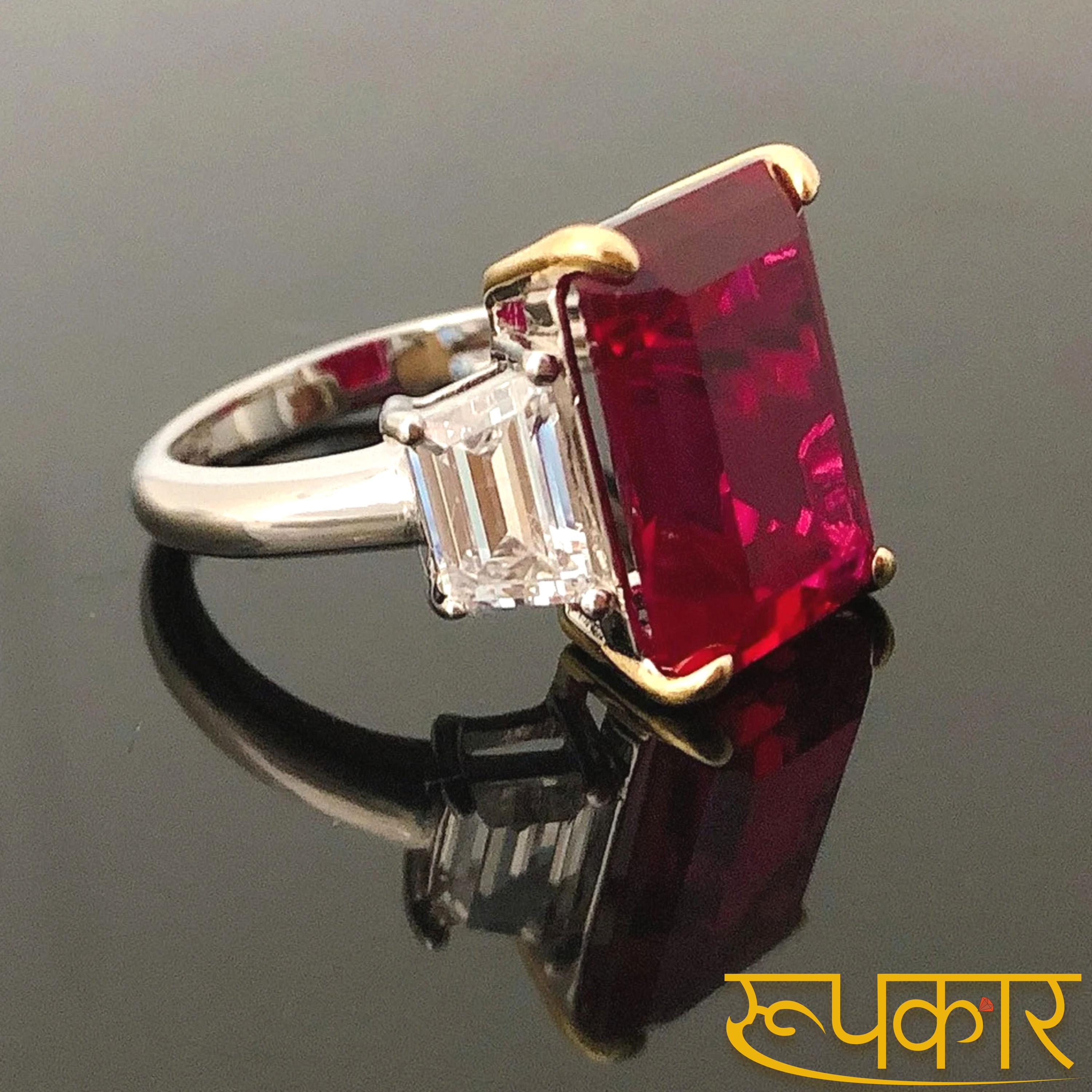 Red Garnet Ring, Sterling Silver Ring, Square Red Cushion Cut Statement Ring, Party Ring Anniversary gift, January birthstone Women ring