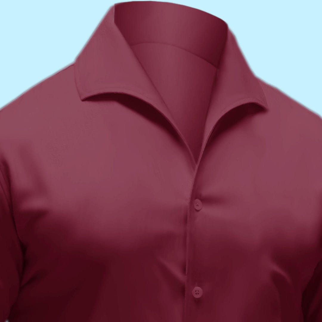 dress shirt burgundy men Men's Slim Fit Solid Color Dress Shirt (Burgundy), Burgundy / Medium/15-15.5 Neck/34-35 Sleeve