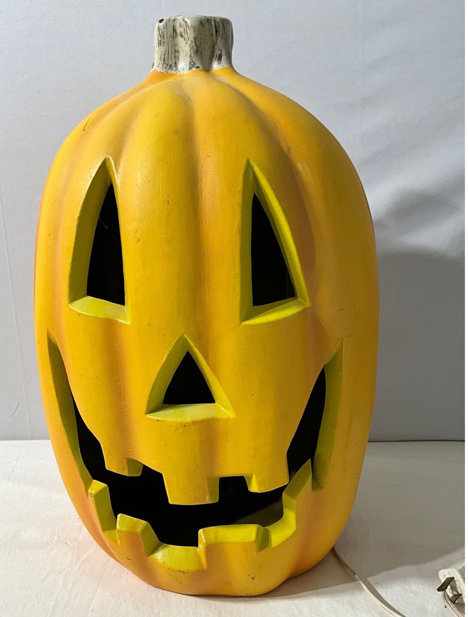 2008 Working Foam Plastic Blow Mold Pumpkin Light up Halloween Jack O ...