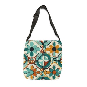 Tote Bag The Splendid Tile Pattern - Stylish and Adjustable Premium Bag with Zip, Great for Shopping or Travel, Unique Birthday Gift