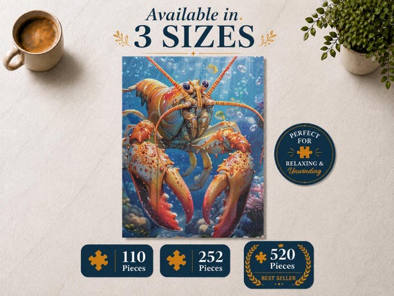 Larry the Lobster - Premium Puzzle Available in 110, 252, or 520