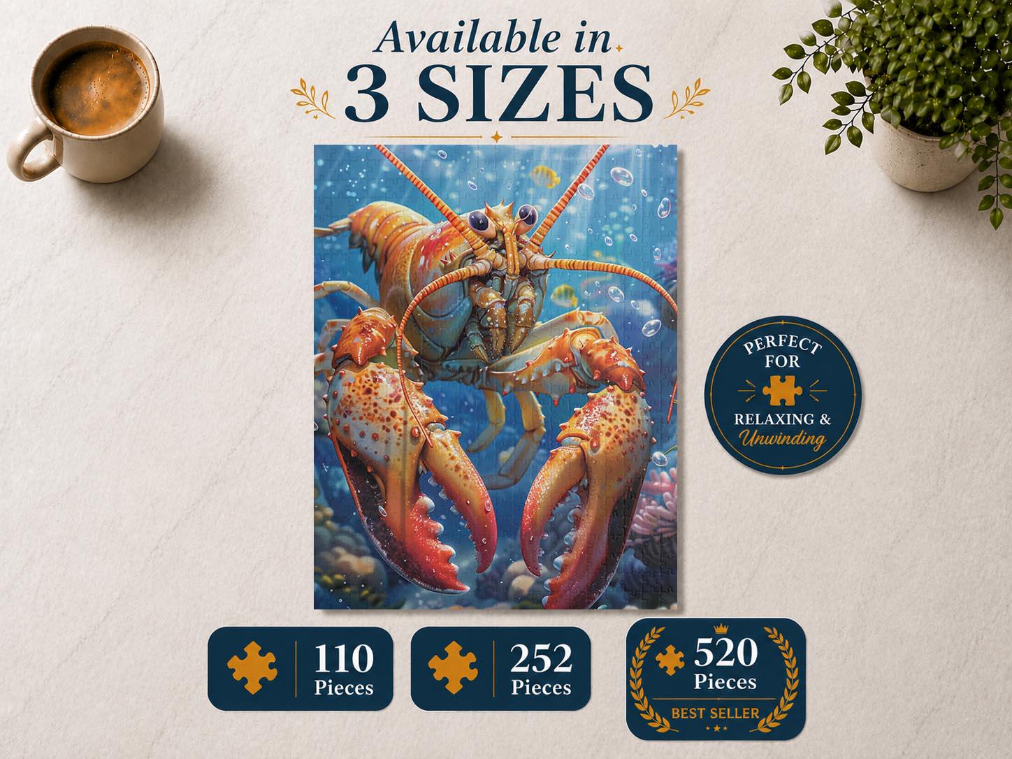  Larry Lobster ラリーロブスター タグ付き Larry the Lobster - Premium Puzzle Available in 110, 252, or 520