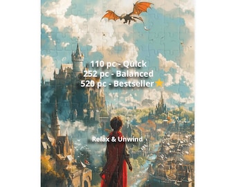Boy Wizard Jigsaw Puzzle – 110, 252 & 520 Pieces – Wizard Puzzle Gift, Relaxing Activity, Unique Gift Idea, Puzzle for Adults