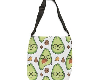 Tote Bag Avocado Cuties: Snygg och justerbar premiumväska med dragkedja, perfekt för shopping eller resor, unik födelsedagspresent