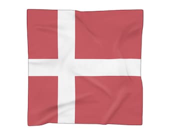 Scarf Denmark Flag: Lightweight, Silky Smooth Texture for Effortless Style, Casual or Formal Occasion, Unique Birthday Gift
