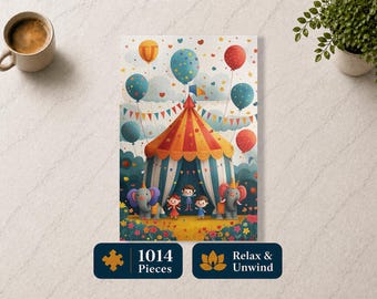 Circus Fun - 1014-Piece Jigsaw Puzzle, Indoor Fun, Perfect for Puzzle Lovers, Ideal Birthday Present, Unique Christmas Gift