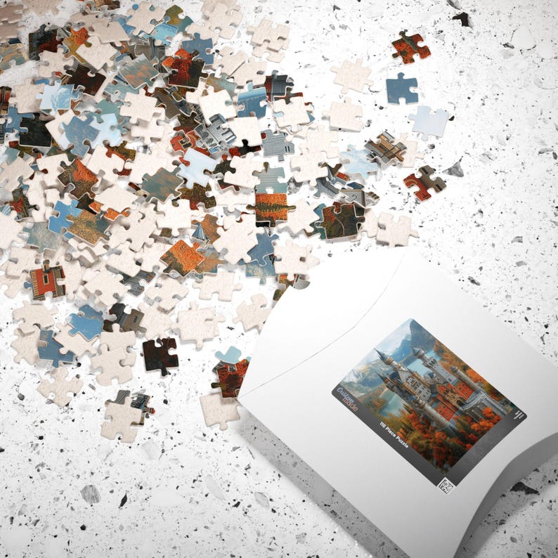 Interpretation of Neuschwanstein Castle Premium Puzzle Available in