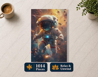 Astronaut in Space - 1014-Piece Jigsaw Puzzle, Indoor Fun, Perfect for Puzzle Lovers, Ideal Birthday Present, Unique Christmas Gift