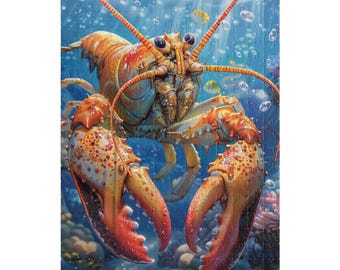 Larry the Lobster - Premium Puzzle Available in 110, 252, or 520