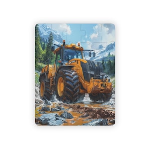 Yellow Tractor - 30-Piece Jigsaw Puzzle, Fun Indoor Activity, Puzzle Lovers, Ideal Birthday Present, Christmas Gift