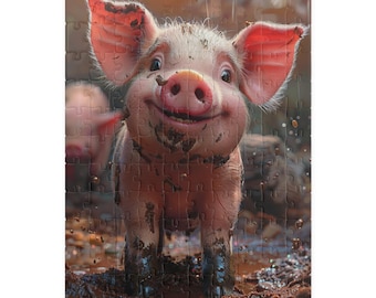 Penny the Pig - Premium Puzzle Available in 110, 252, or 520
