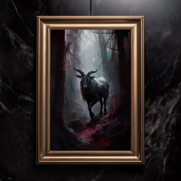 Black Sabbatic Goat || Art Poster Print