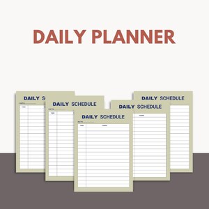 PLANIFICADOR EDITABLE A4 / Lista de tareas diarias A4 / Planificador portátil en PDF / Planificador diario sencillo / Planificador moderno personalizado con diseño limpio y para lograr objetivos