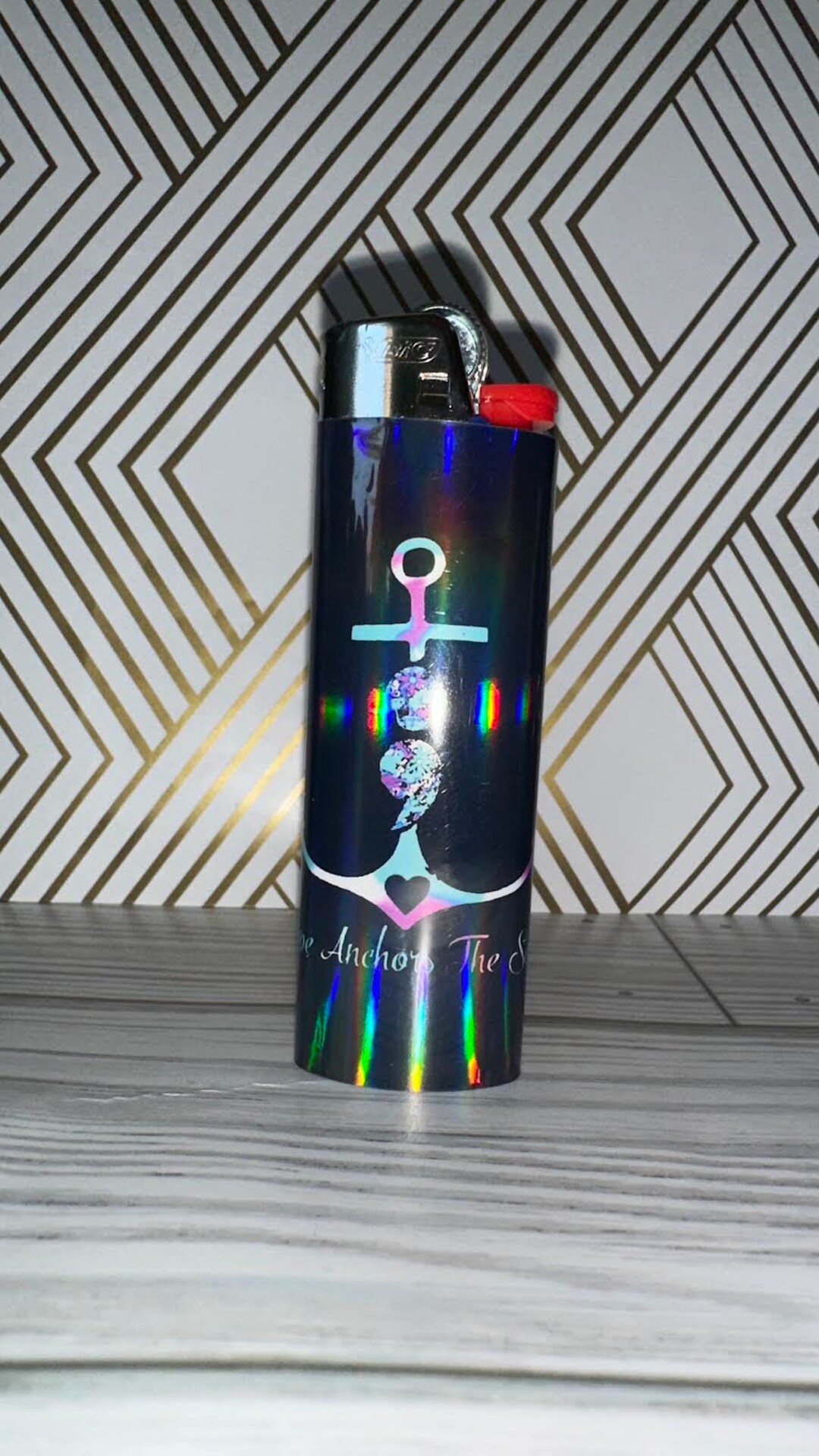 Semicolon Anchor Hope Lighter Custom Lighter Wraps Toy Etsy