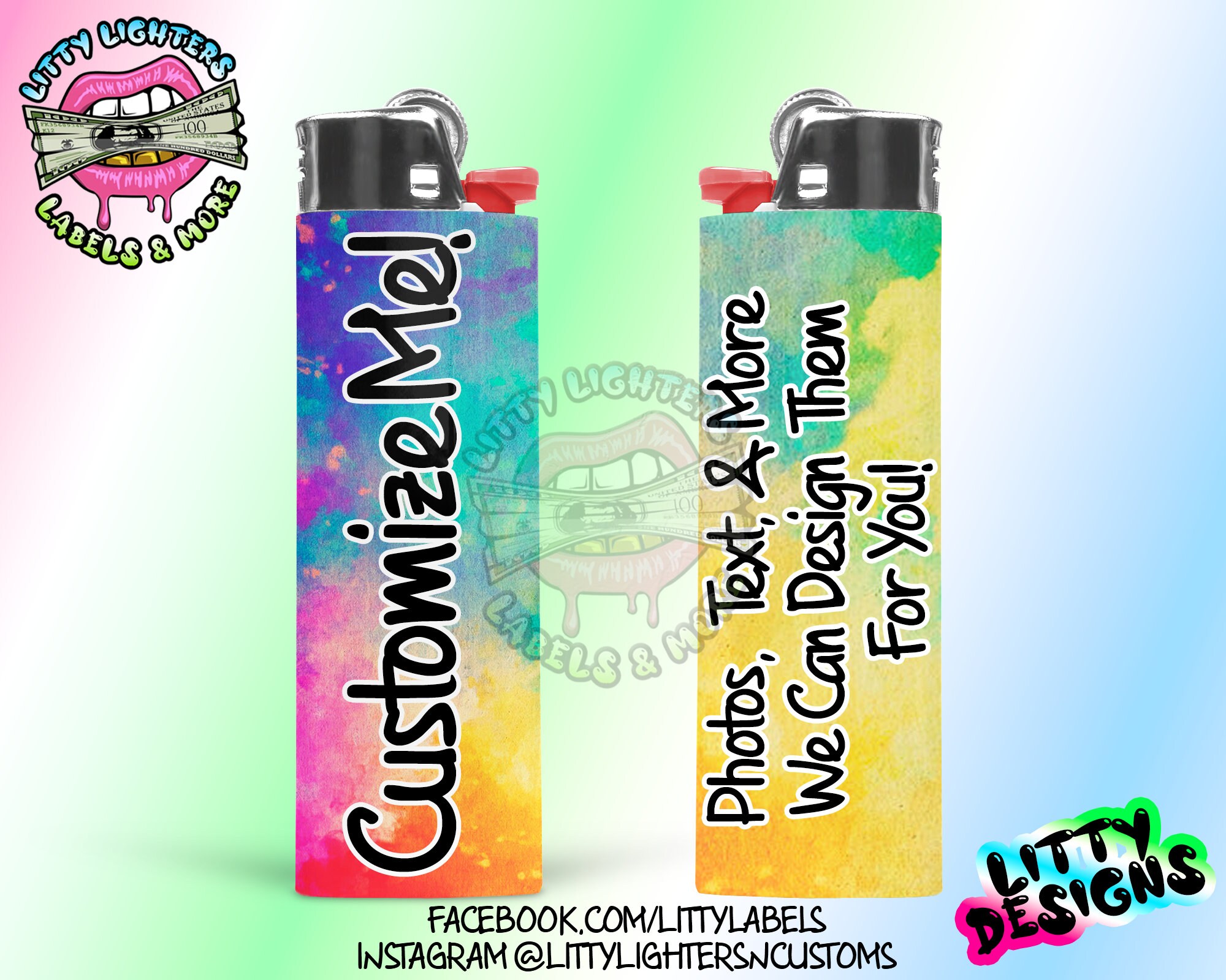 6 Pack Custom BIC Lighter Personalized Upload Your Photo Etsy