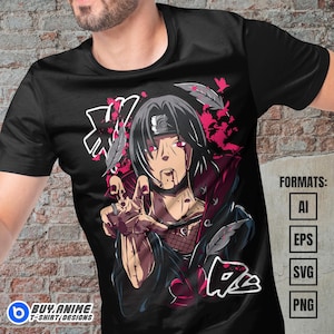 Premium Anime Vector Template, Anime png for shirts, svg, ai, eps, png hd, Ready for DTF, DTG, Sublimation Printing