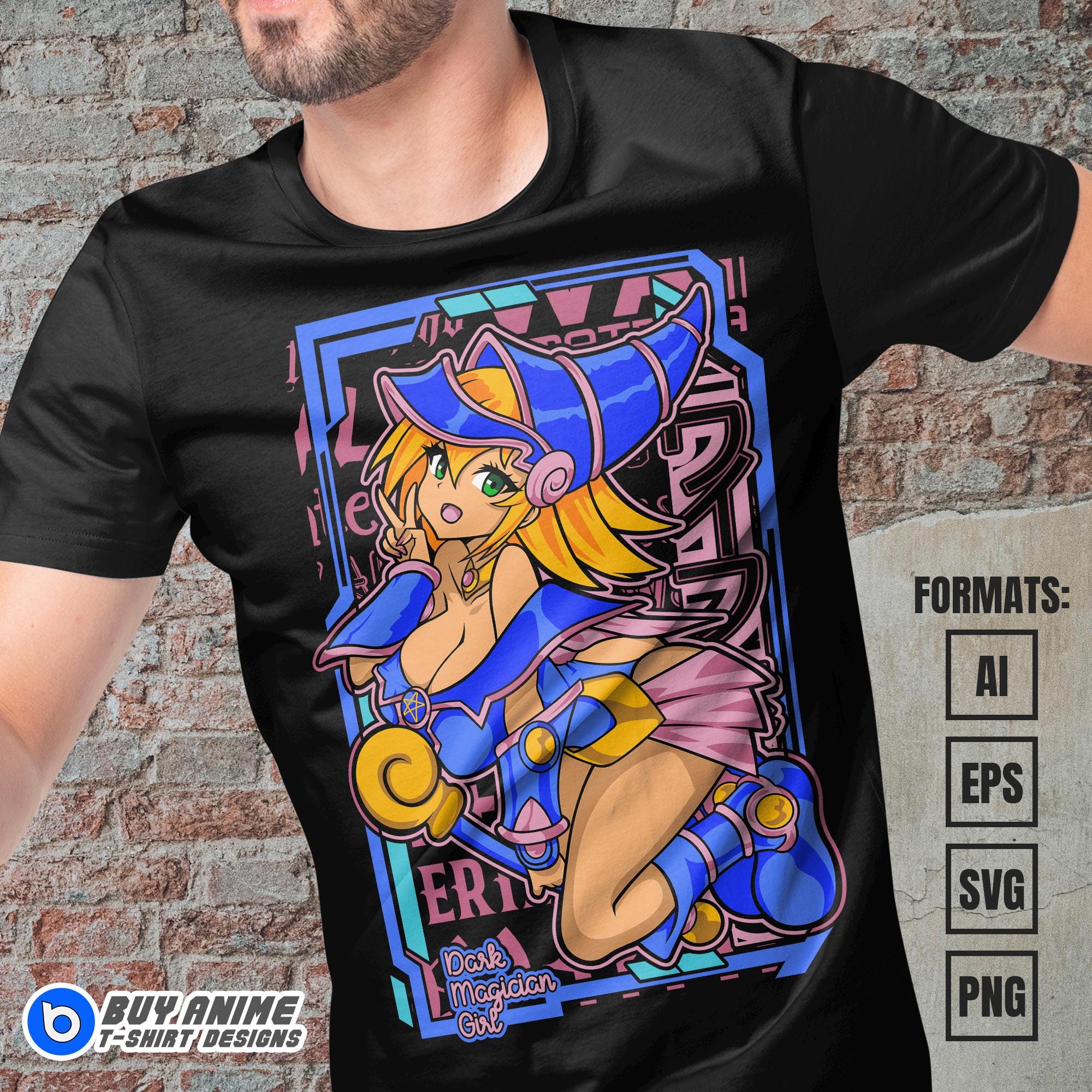 Premium Anime Vector Template, Anime png for shirts, svg, ai, eps, png hd, Ready for DTF, DTG, Sublimation Printing