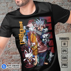 Premium Anime Vector Template, Anime png for shirts, svg, ai, eps, png hd, Ready for DTF, DTG, Sublimation Printing