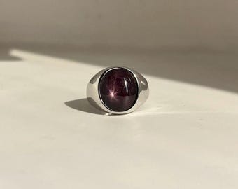 Star Ruby Ring: Handmade Sterling Silver Gemstone Jewelry, July Birthstone