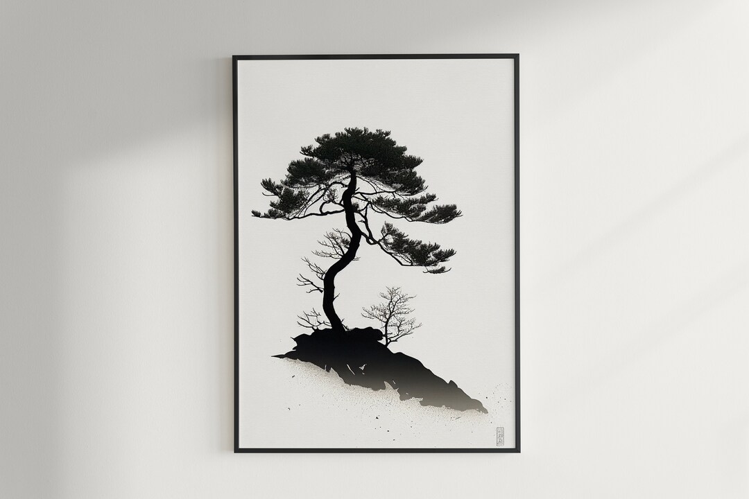 Nature Posters, Japanese Tree Wall Art, Digital Design, Japanese
