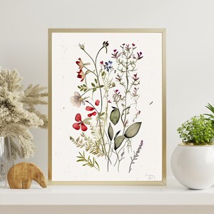 Aquarell Blumen Druck, Wand Kunst, Natur Poster - Instant Printable Download
