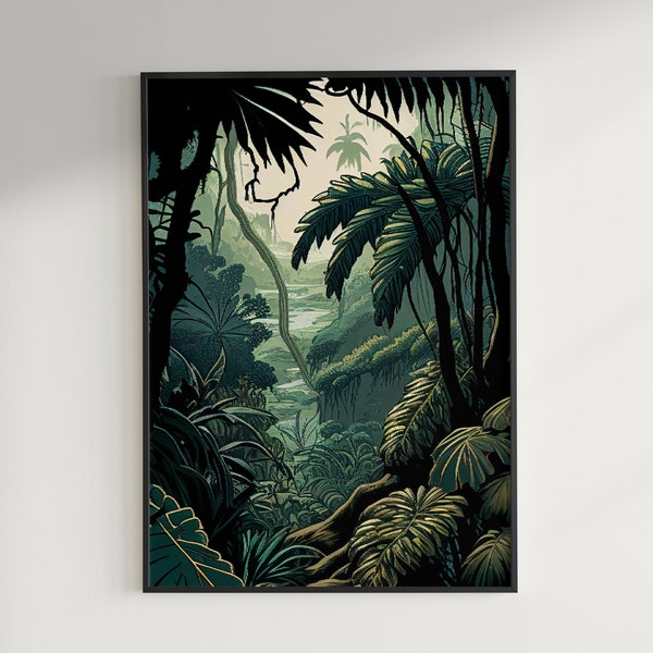 Wall Art Jungle Etsy