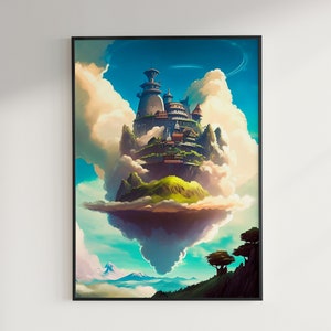 Anime Ghibli Wall Art, Landscape Art, Digital Print, Landscape Art, Vintage, Kids - Digital Download / Poster / Print / Art