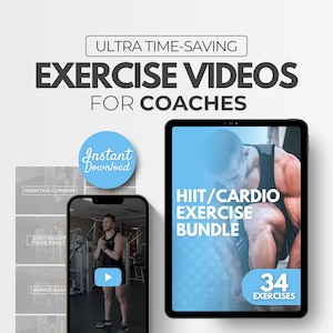 HIIT/Cardio Exercise Bundle | Exercise Videos | Fitness Coach | Youtube Videos | Fitness Videos | Coaching Resources | Workout Videos