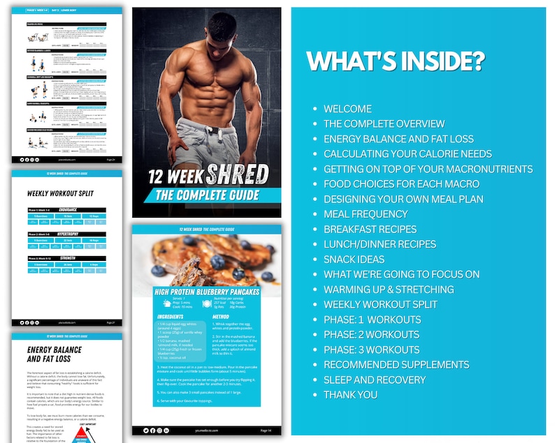 12 Week Workout and Nutrition Plan Workout Plan Nutrition - Etsy