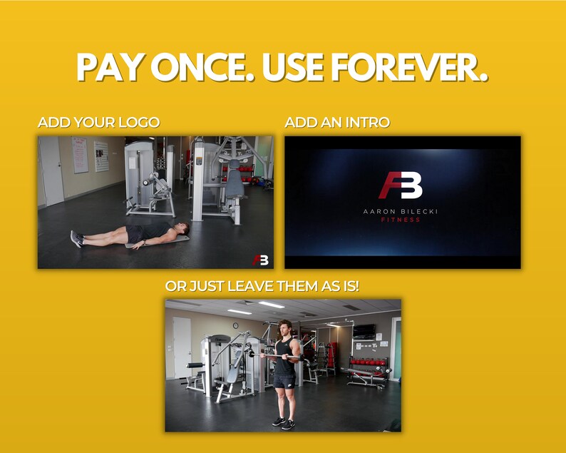 Personal Trainer Exercise Bundle Exercise Videos Fitness Etsy