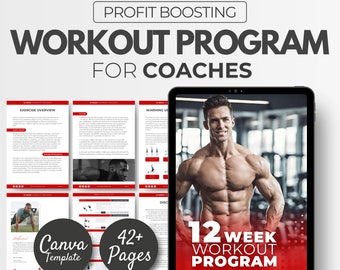 Fitness Program For Men 12 Weeks, Workout Program, Gym Program, Personal Trainer Template, Fitness Coach, Fitness eBook, Fitness Coaching