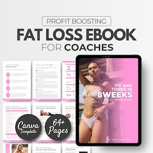 8 Week Fit & Tone Program For Women, Program Template, health coaching resources, Fitness eBook Template, DFY workout template, Exercise