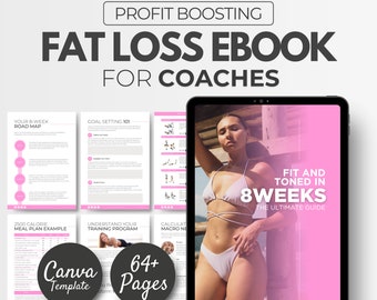 8 Week Fit & Tone Program For Women, Program Template, health coaching resources, Fitness eBook Template, DFY workout template, Exercise