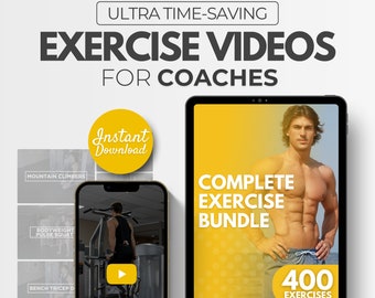 Personal Trainer Exercise Bundle | Exercise Videos | Fitness Coach | Youtube Videos | Fitness Client | Coaching Resources | Workout Videos