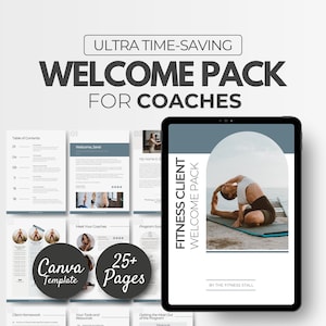 New Client Onboarding Bundle, Canva Template, New Client Welcome Packet, Fitness Coach Templates, New Client Template, Fitness Coach eBook