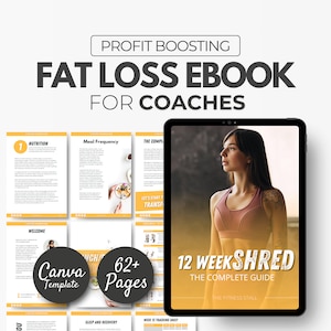 Programme d&#39;entraînement et de nutrition de 12 semaines : modèle de livre électronique Canva Fitness
