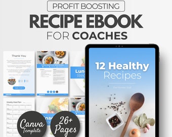 Editable Recipe Template, Recipe PDF Template, Personal Trainer, Nutrition guide, fitness-templates, Editable Recipe Book, Meal planner