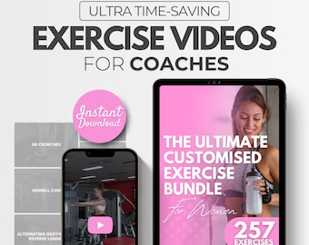 Personal Trainer Exercise Bundle Branded, workout Videos, personal training, fitness videos, instructional exercises videos, fitness content