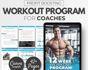 12 Week Workout Program, Workout Guide, Gym Program, Personal Training, Trainer Programming, Digital Weight Loss, Fitness-Templates, Fitness